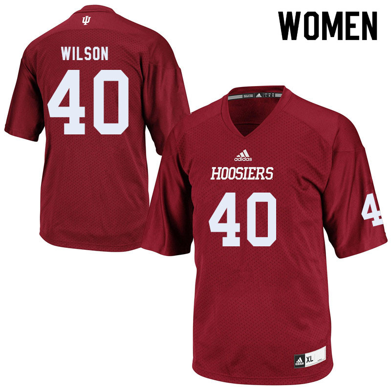 Women #40 Cam Wilson Indiana Hoosiers College Football Jerseys Sale-Crimson